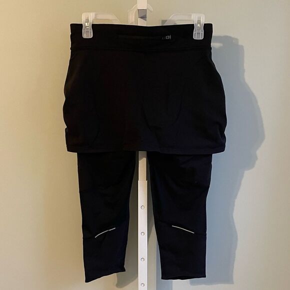 Athleta Black Skirt Leggings Skeggings Athletic Wear - Picture 3 of 5